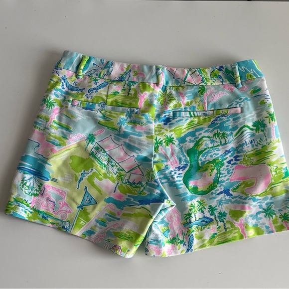 Lilly Pulitzer Women's Beaumont Honda Classic French Toile Golf Shorts Sz 2 - Picture 7 of 9